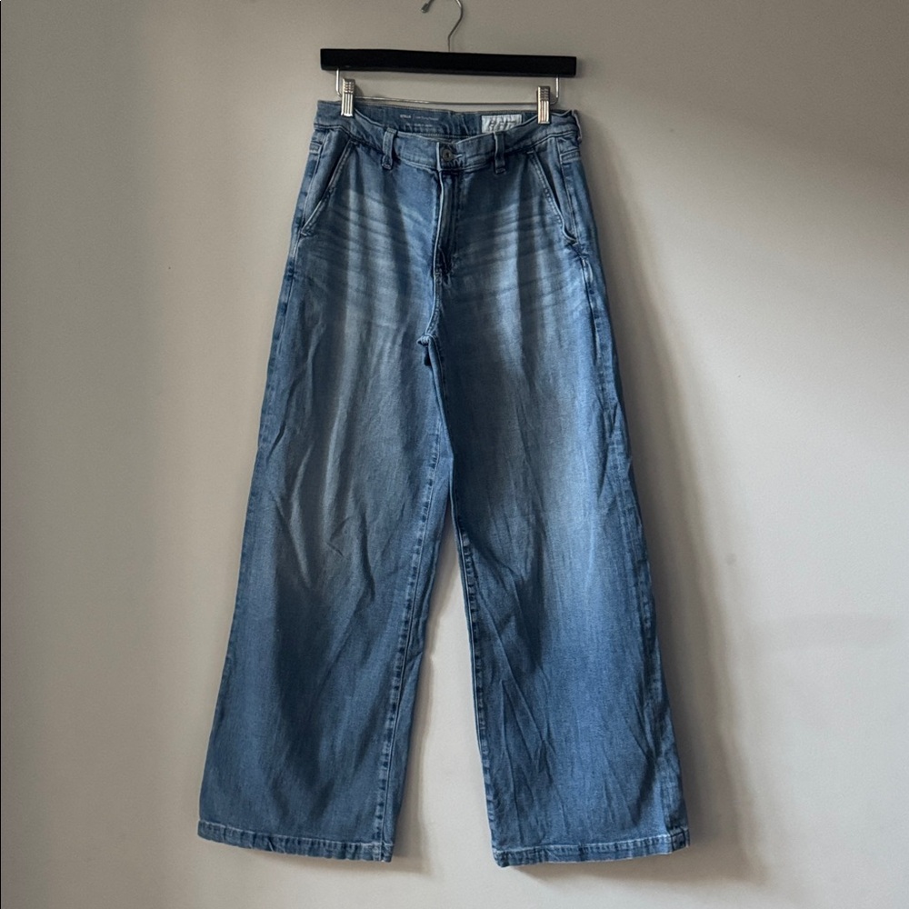 AG Adriano Goldschmied Blue Wide Leg Jeans